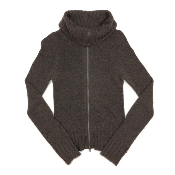 Free People Sweaters - Free People Women Full Zip Cowl Neck Wool Sweater